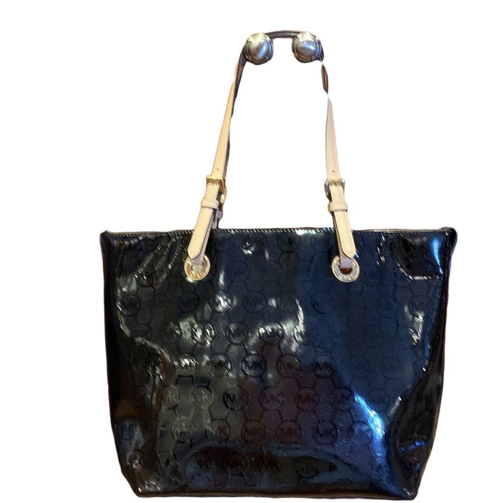 NWOT Michael Kors Black Patent Leather Tote Handbag